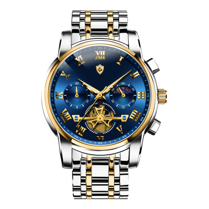 100-meter deep waterproof🌊, perfect for swimming and diving with no worries. Crafted with aerospace-grade stainless steel body🪙 and sapphire crystal watch lens💎, it features outstanding wear & scratch resistance, staying brand new for a decade.
