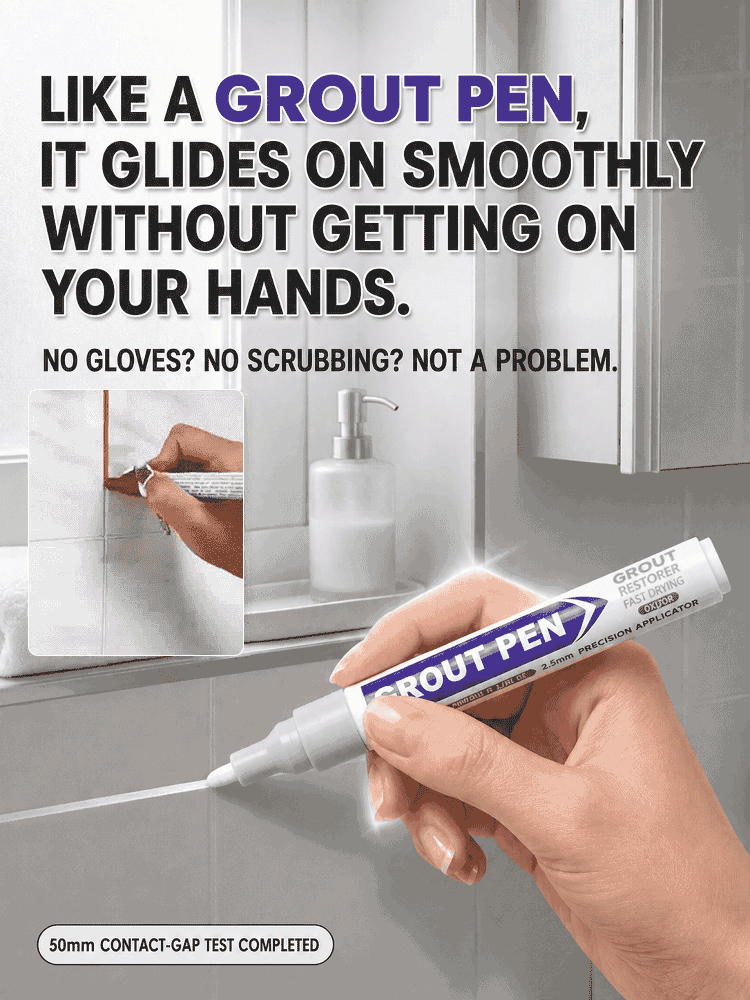 💸 Stop paying for professional tile repairs! 🧱 Make ugly, moldy grout look brand new in seconds ⚡✨