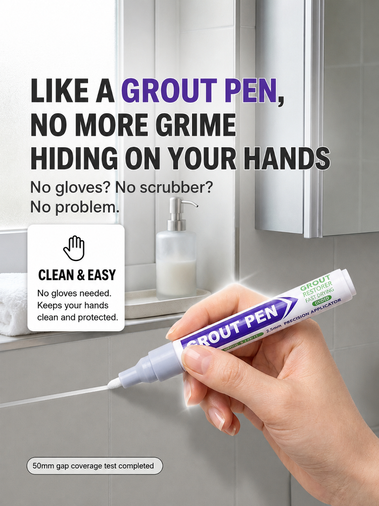 Tile Grout Repair Pen - Instantly Restore Dirty & Moldy Grout