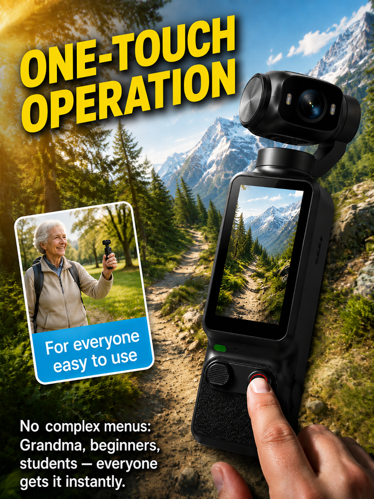 📸180° Lens Rotation Portable Smart Outdoor Video Recorder