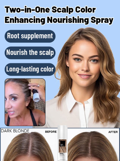 【Perfectly cover gray hair in 5 seconds🔥】Scalp & Root Color Restoring Spray💯Accurately covers 98% of gray hair and scalp, making you look natural and youthful!