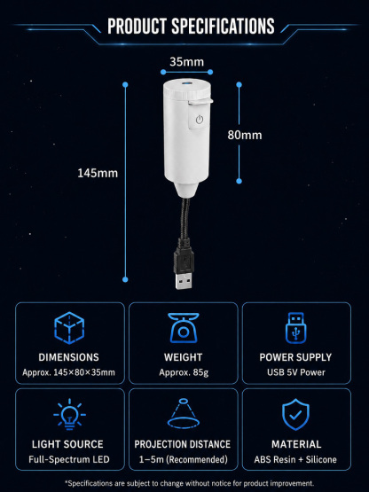 🔍 2M+ HD Lens, Vivid Projection of Moon & Galaxy