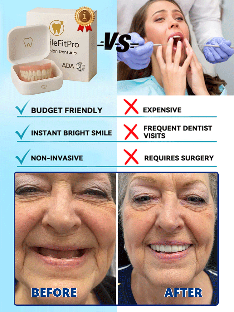 🦷Crafted by Zurich's Top Dental Lab, made of medical-grade elastic silicone, perfect fit & invisible comfort, no awkward fake teeth look.