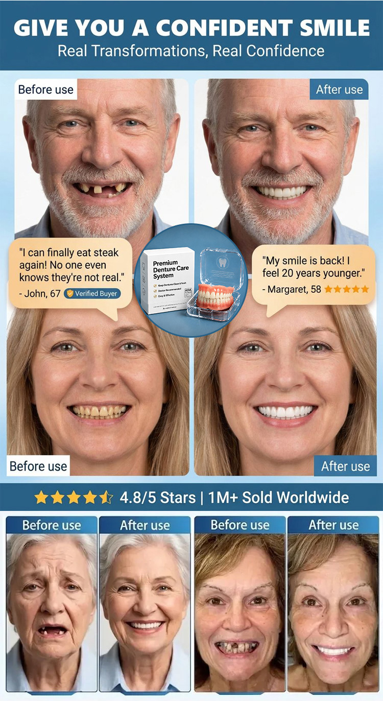Professional Denture Kit - Restore a Natural Smile & Save on Clinic Costs