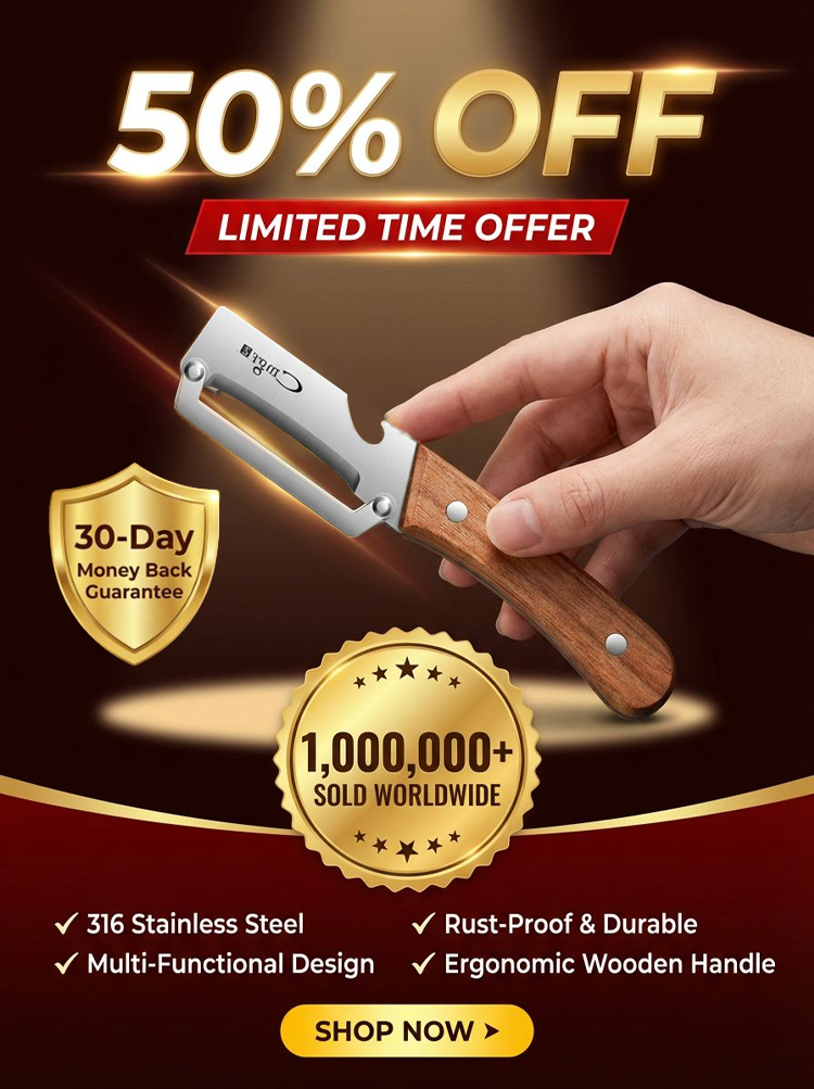 2-in-1 Peeler & Slicer - Sharp Kitchen Tool for Fast, Easy Food Prep