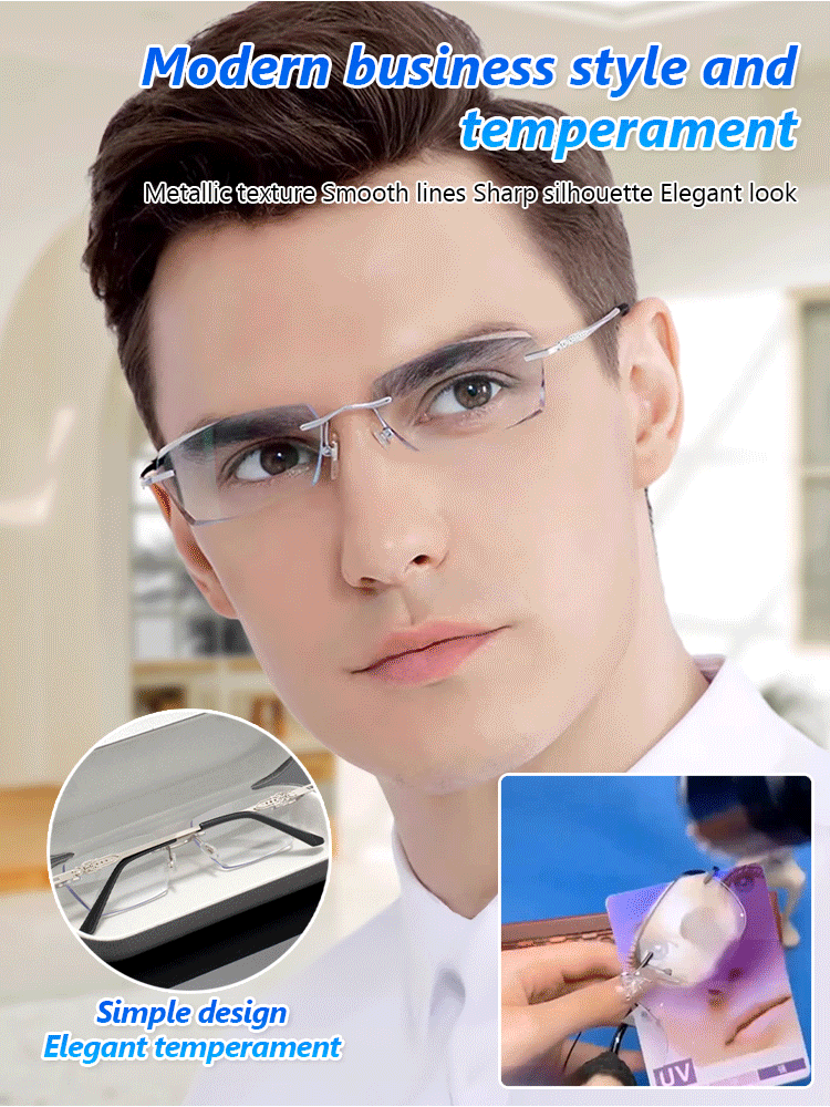 Metal frameless trimmed high-end reading glasses, imported materials, buy one get one free for only A$80👓️