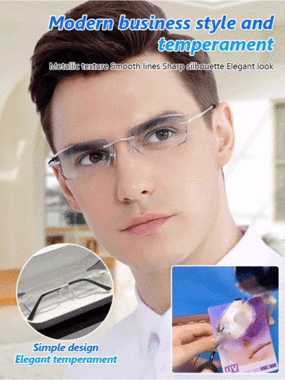 Metal frameless trimmed high-end reading glasses, imported materials, buy one get one free for only A$80👓️