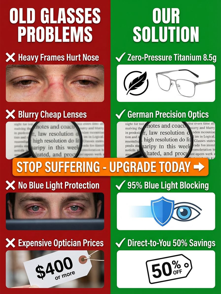 👓✨ Smart zoom photosensitive glasses, one pair covers both near and far vision with no need to switch other glasses. Built-in smart sensor auto-tints outdoors and turns into professional sunglasses in seconds 🕶️.