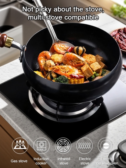 🍳99.9% High-Purity Iron Uncoated Non-Stick Pan💫 Hand-Forged by a 50-Year-Old Blacksmith🔨