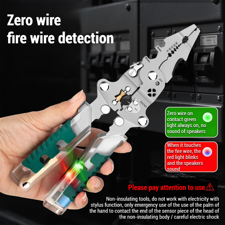 💯【Recommended by German electricians】⚡Intelligent anti-electric shock multifunctional safety tester wire stripper