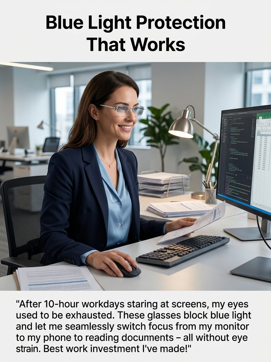 Smart 3-in-1 Glasses - All-in-One Near, Far & Sun Protection Eyewear