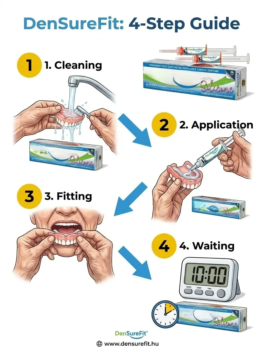 【Buy One, Get One Free】3-Minute Vacuum-Fit Denture Liner – Silicone，Perfect Denture Fit，Upper and Lower Denture Cushion Kit
