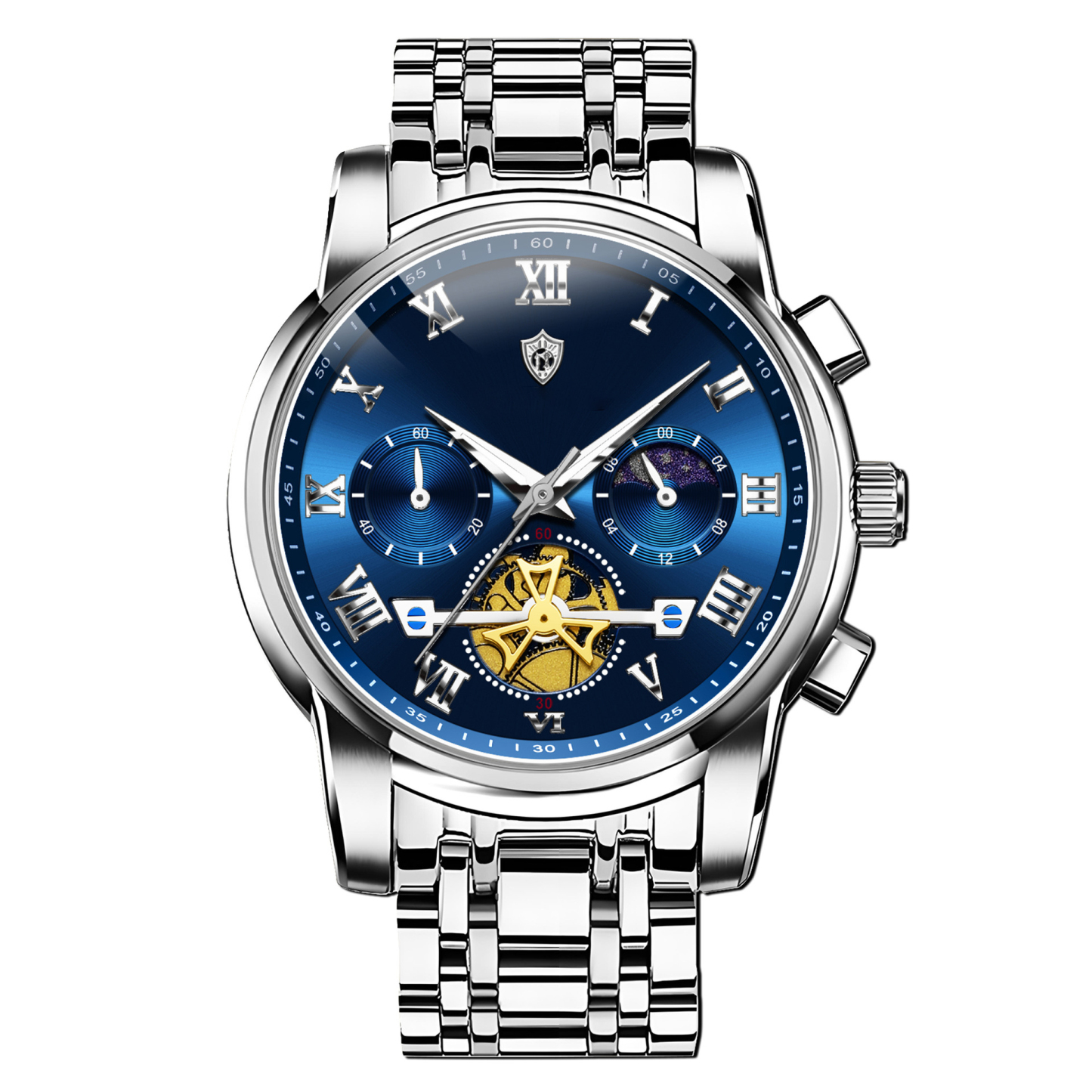 100-meter deep waterproof🌊, perfect for swimming and diving with no worries. Crafted with aerospace-grade stainless steel body🪙 and sapphire crystal watch lens💎, it features outstanding wear & scratch resistance, staying brand new for a decade.