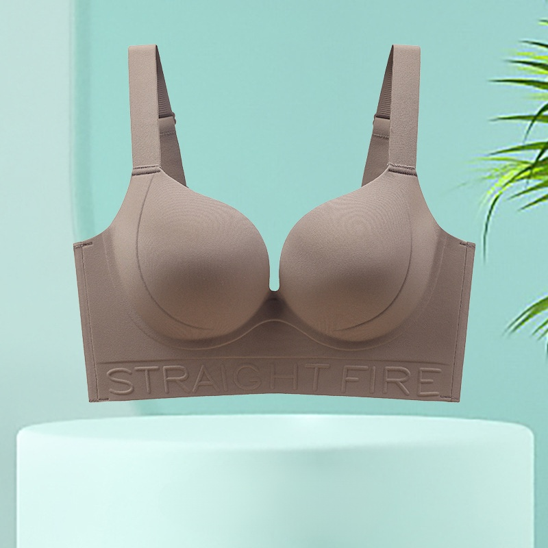 Wire-free, anti-sagging, adjustable bra, invisible and traceless, gathers and collects side breasts