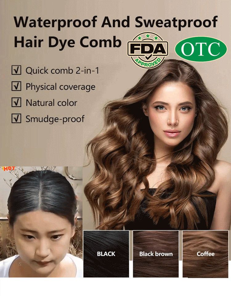 Waterproof and sweat-proof hair dye stick