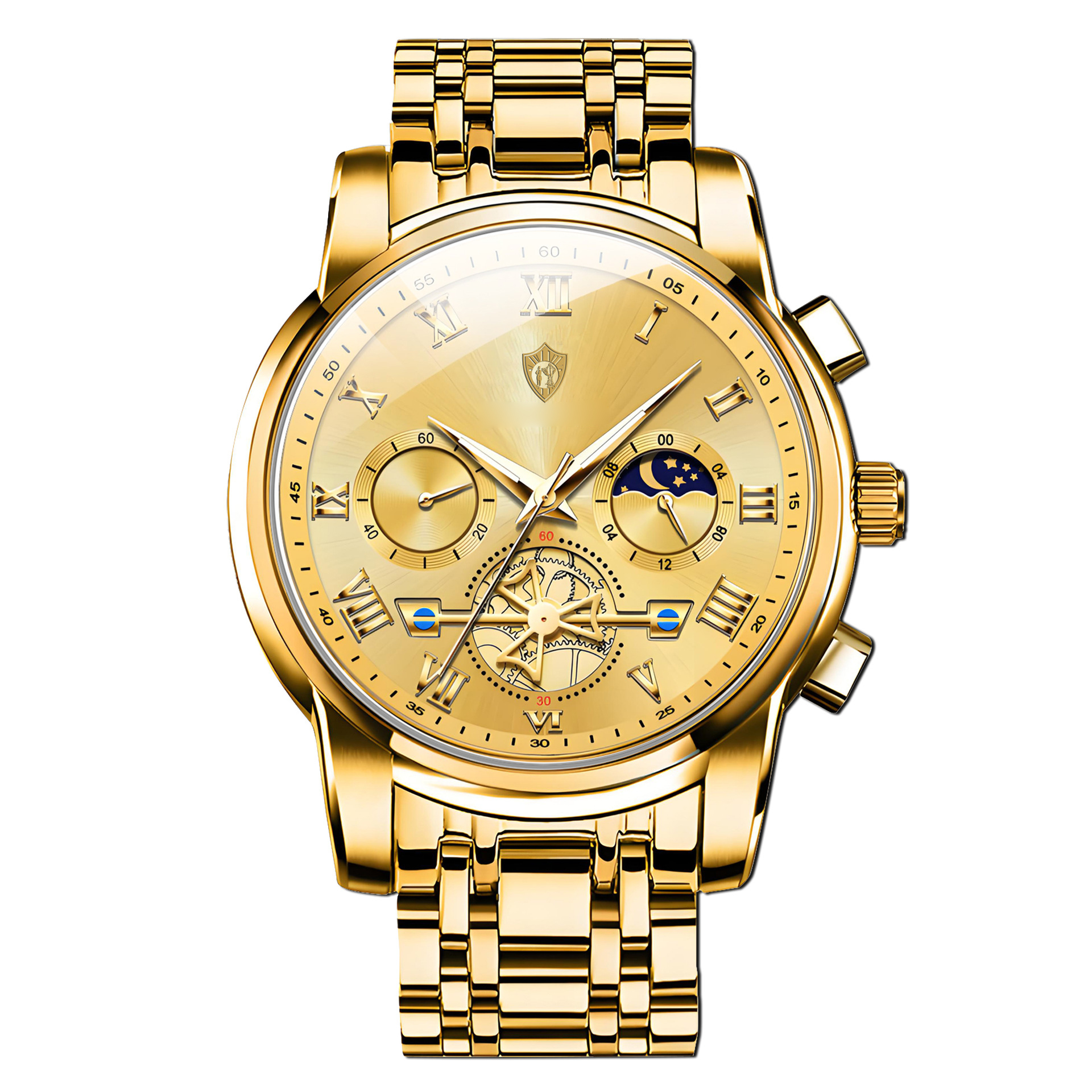 100-meter deep waterproof🌊, perfect for swimming and diving with no worries. Crafted with aerospace-grade stainless steel body🪙 and sapphire crystal watch lens💎, it features outstanding wear & scratch resistance, staying brand new for a decade.