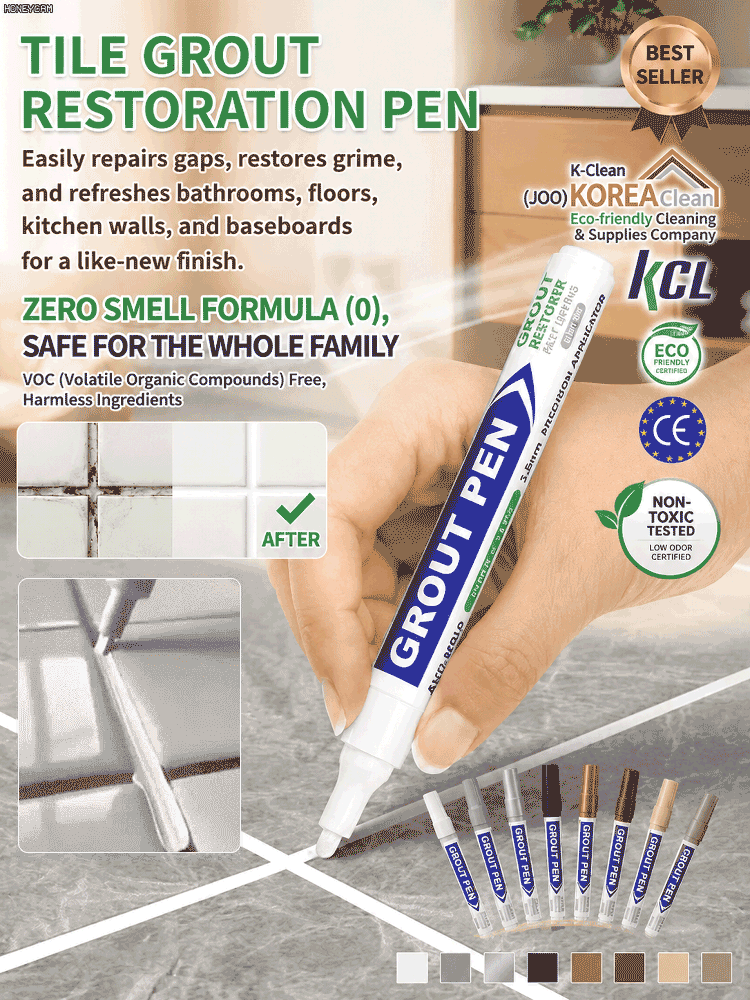 💸 Stop paying for professional tile repairs! 🧱 Make ugly, moldy grout look brand new in seconds ⚡✨