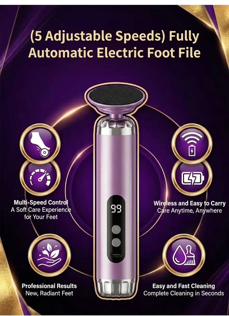 Electric Foot File - Instantly Removes Calluses & Dead Skin