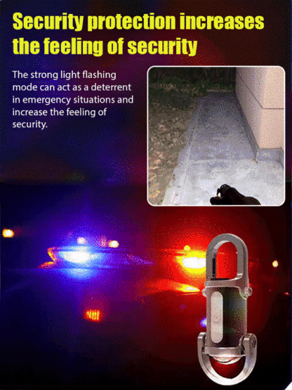 Mini high-intensity flashlight, keychain + power bank + warning light three-in-one