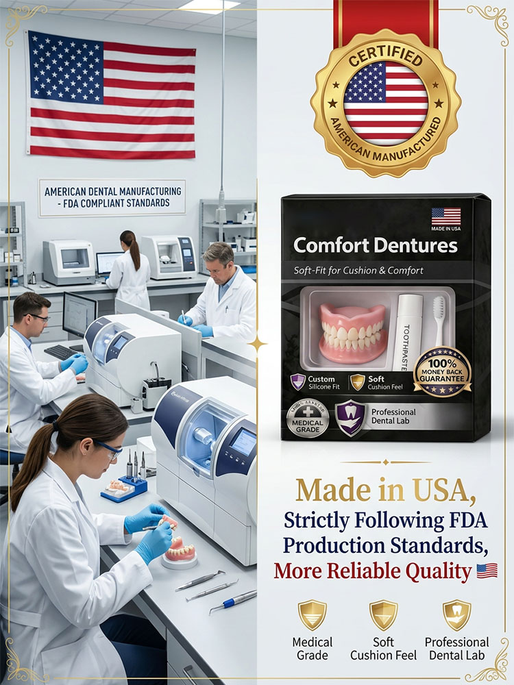 【🦷Buy One Get One Free】Medical-Grade Denture Set✨Hospital-Quality, Safe, Comfortable, and Perfectly Fitting!
