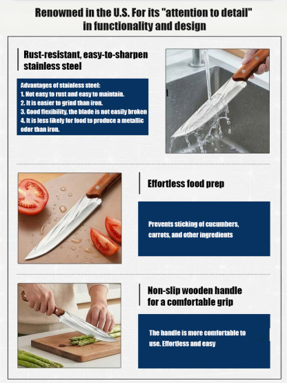 Time-Limited Special Offer 📣 Professional Butcher/ Household Knives, ultra-smooth cutting with zero resistance, durable & rust-proof for a decade ⚔️