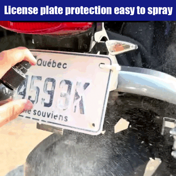 Scientifically certified nanocrystal coating, invisible license plate spray to prevent traffic tickets