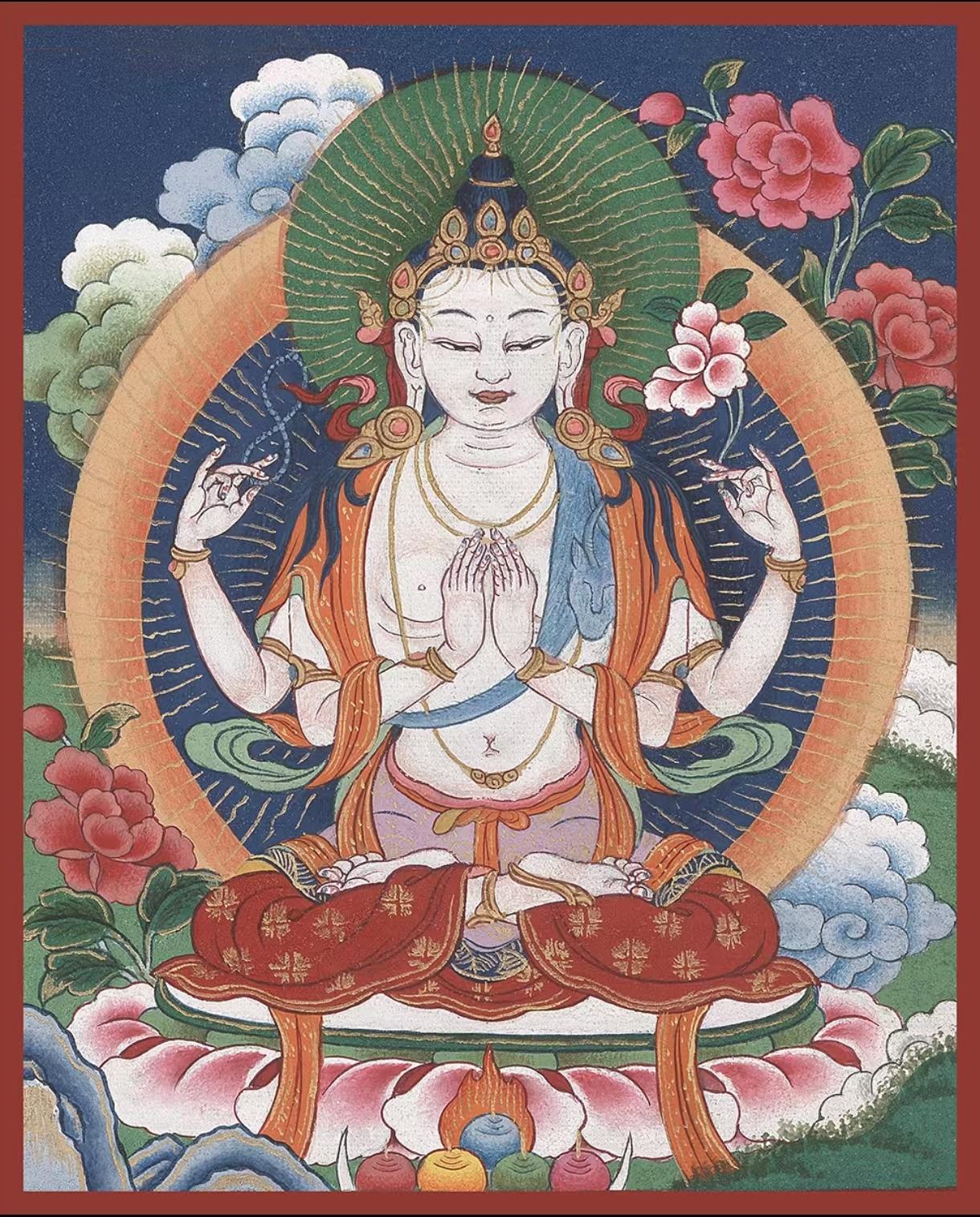 Chenrezig – Four-Armed Avalokiteśvara