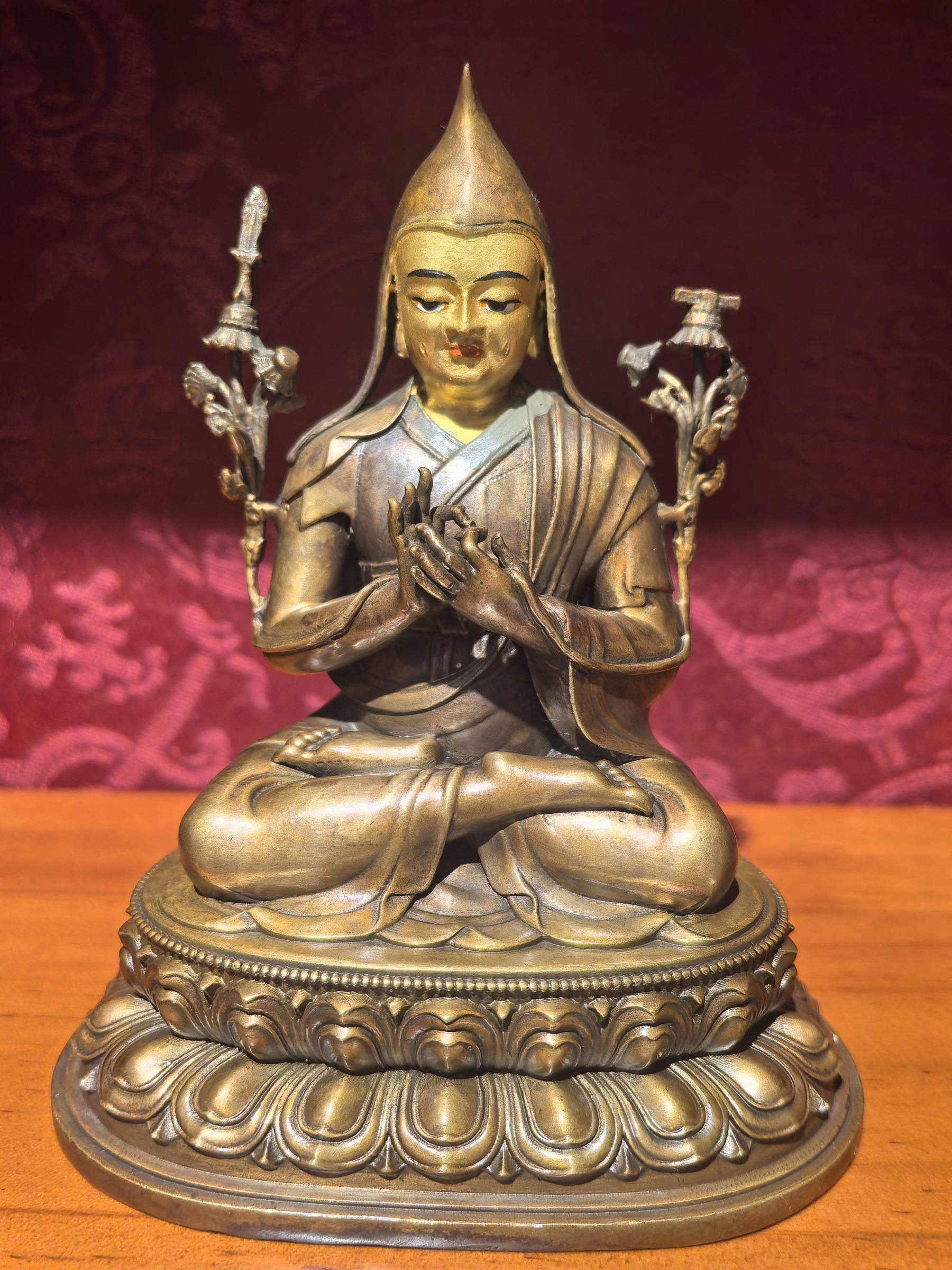 Je Tsongkhapa – 10cm Gilt Copper Statue Handcrafted