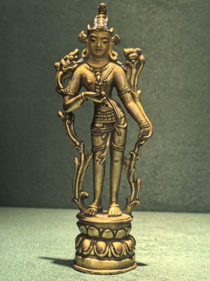 Vajrapani Gilded Statue – 12cm Handcrafted 