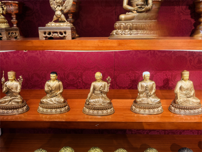 Sakya Five Founding Masters – 15cm Gilt Copper Statue 5-in-1 Set