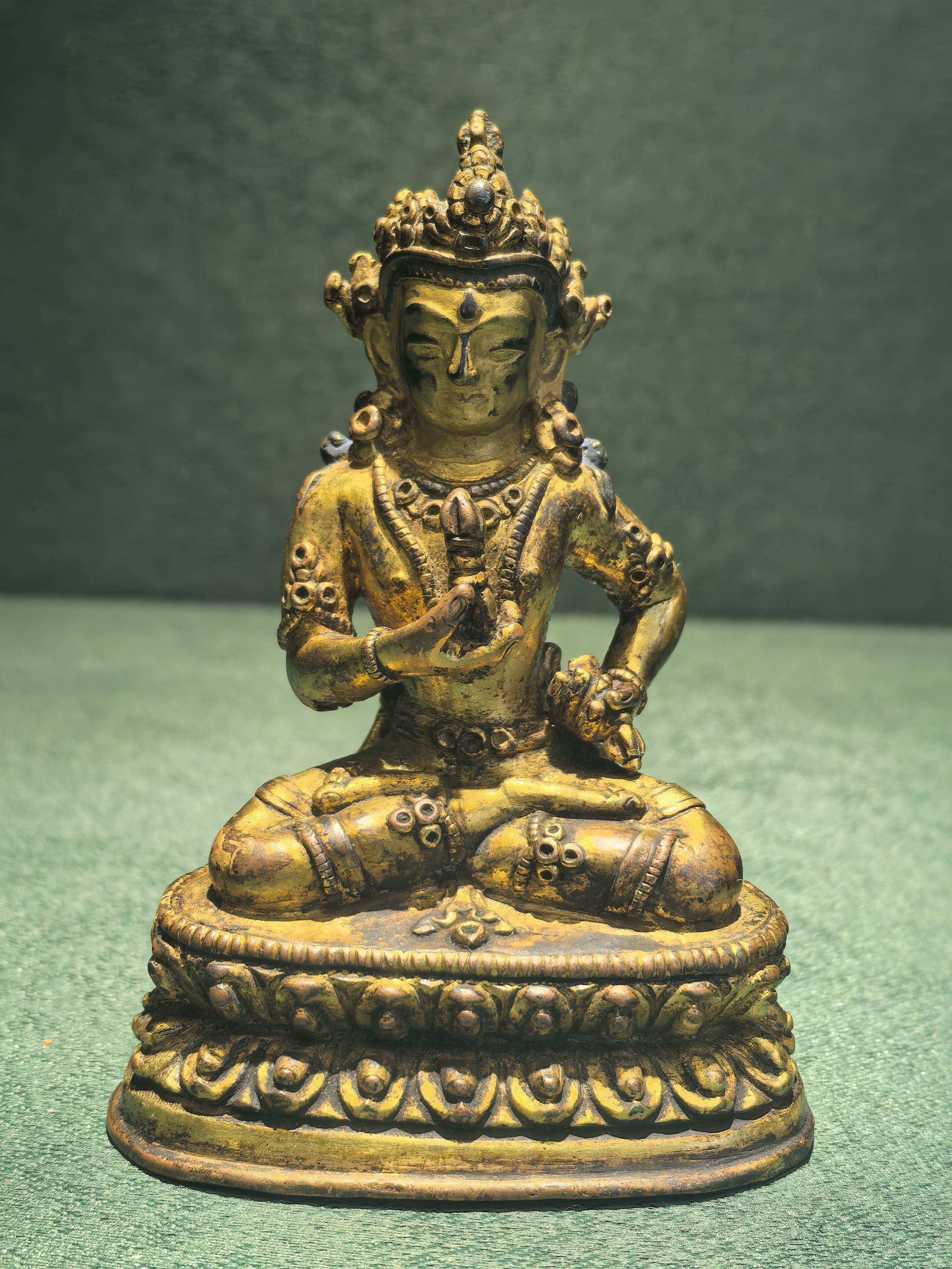 Vajrapani Statue – 8cm Gilt Bronze Handcrafted