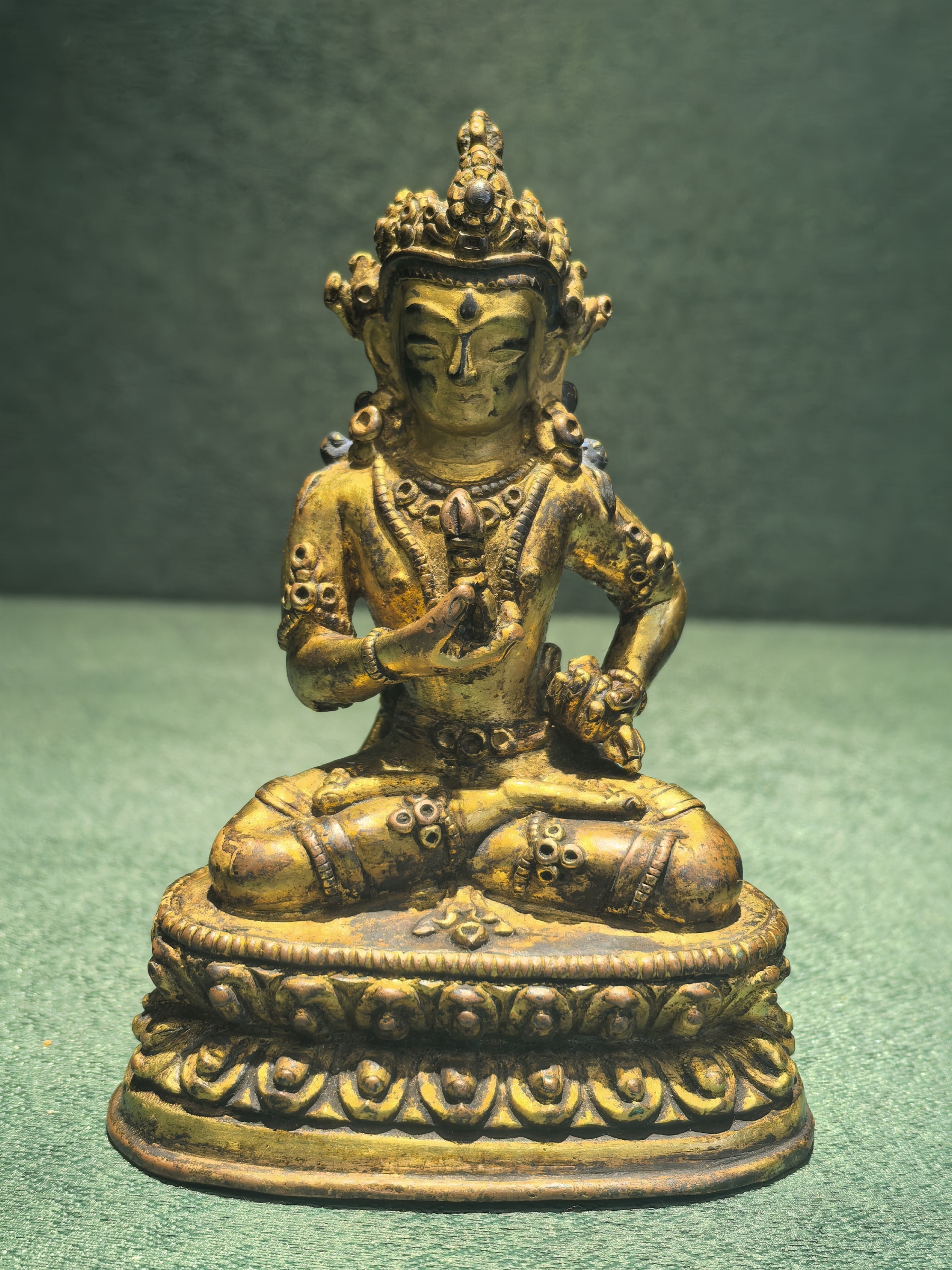 Vajrapani Statue – 8cm Gilt Bronze Handcrafted