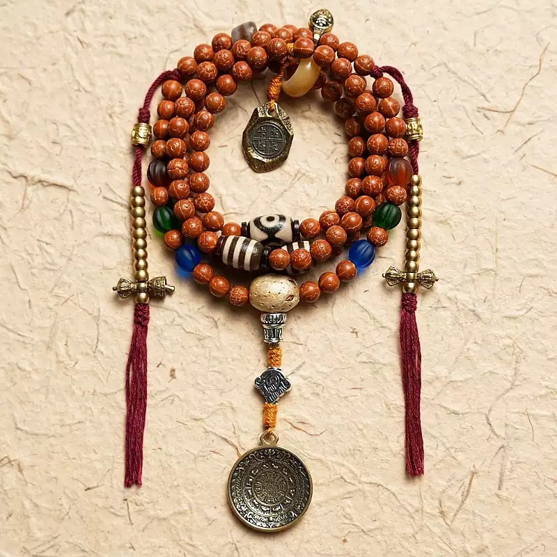 No-Tooth Vajra Bodhi Lotus Born Mala Beads Tibetan Handcrafted Necklace & Bracelet