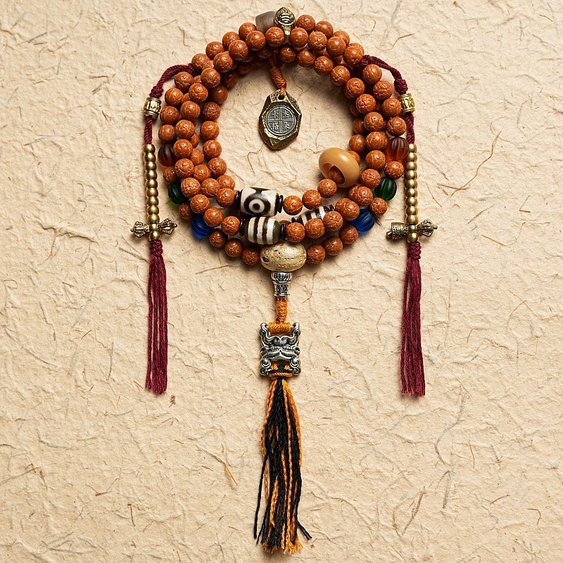 No-Tooth Vajra Bodhi Lotus Born Mala Beads Tibetan Handcrafted Necklace & Bracelet