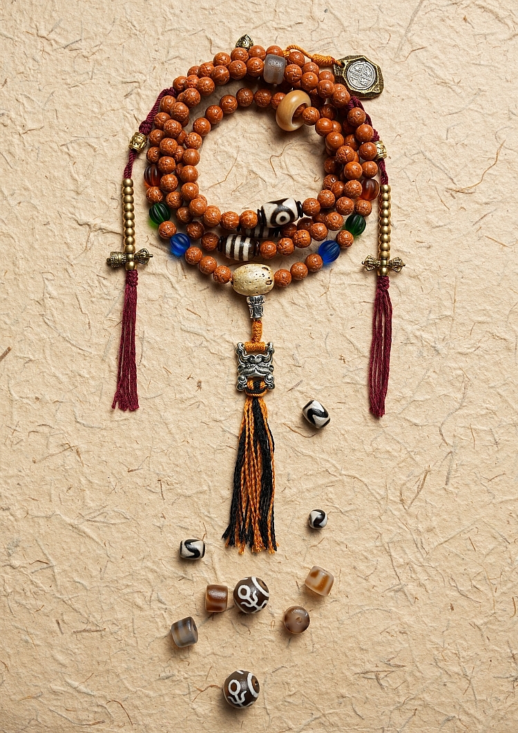 No-Tooth Vajra Bodhi Lotus Born Mala Beads Tibetan Handcrafted Necklace & Bracelet