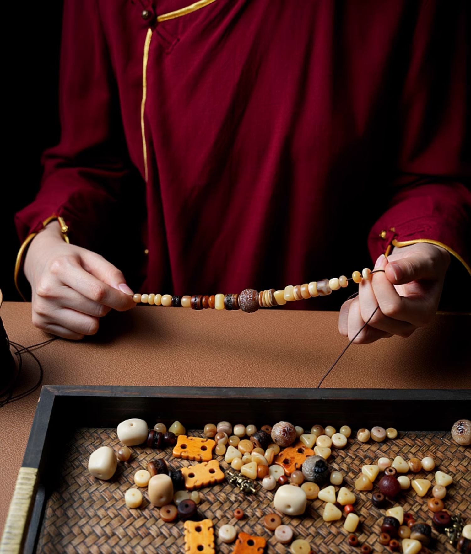 Tibetan 108 Yak & Camel Bone Mala Necklace-Potala Craft