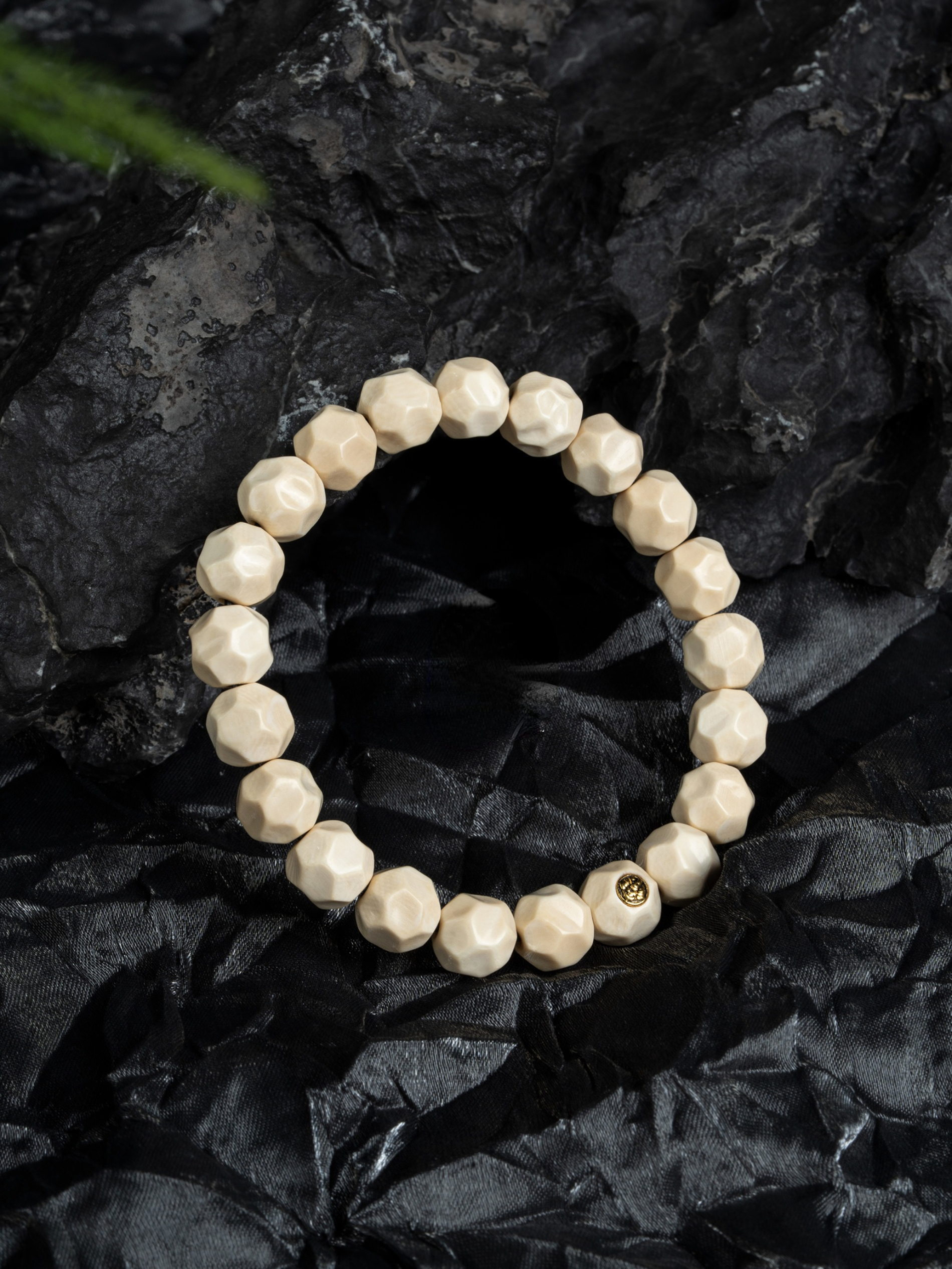 Timeless Purity Mammoth Ivory Bracelet – “Formless Presence” Edition (with 24K Gold Seal)