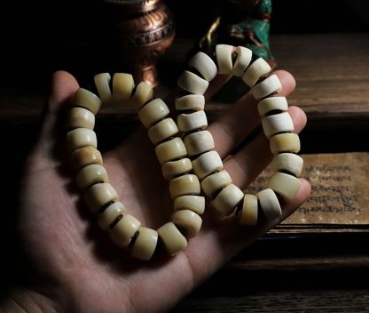 Yak Horn Bone Raw Patina108-bead Mala