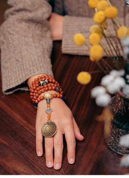 No-Tooth Vajra Bodhi Lotus Born Mala Beads Tibetan Handcrafted Necklace & Bracelet