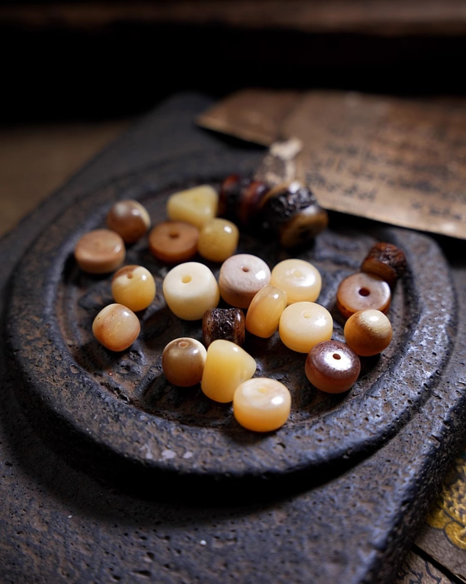 Tibetan 108 Yak & Camel Bone Mala Necklace