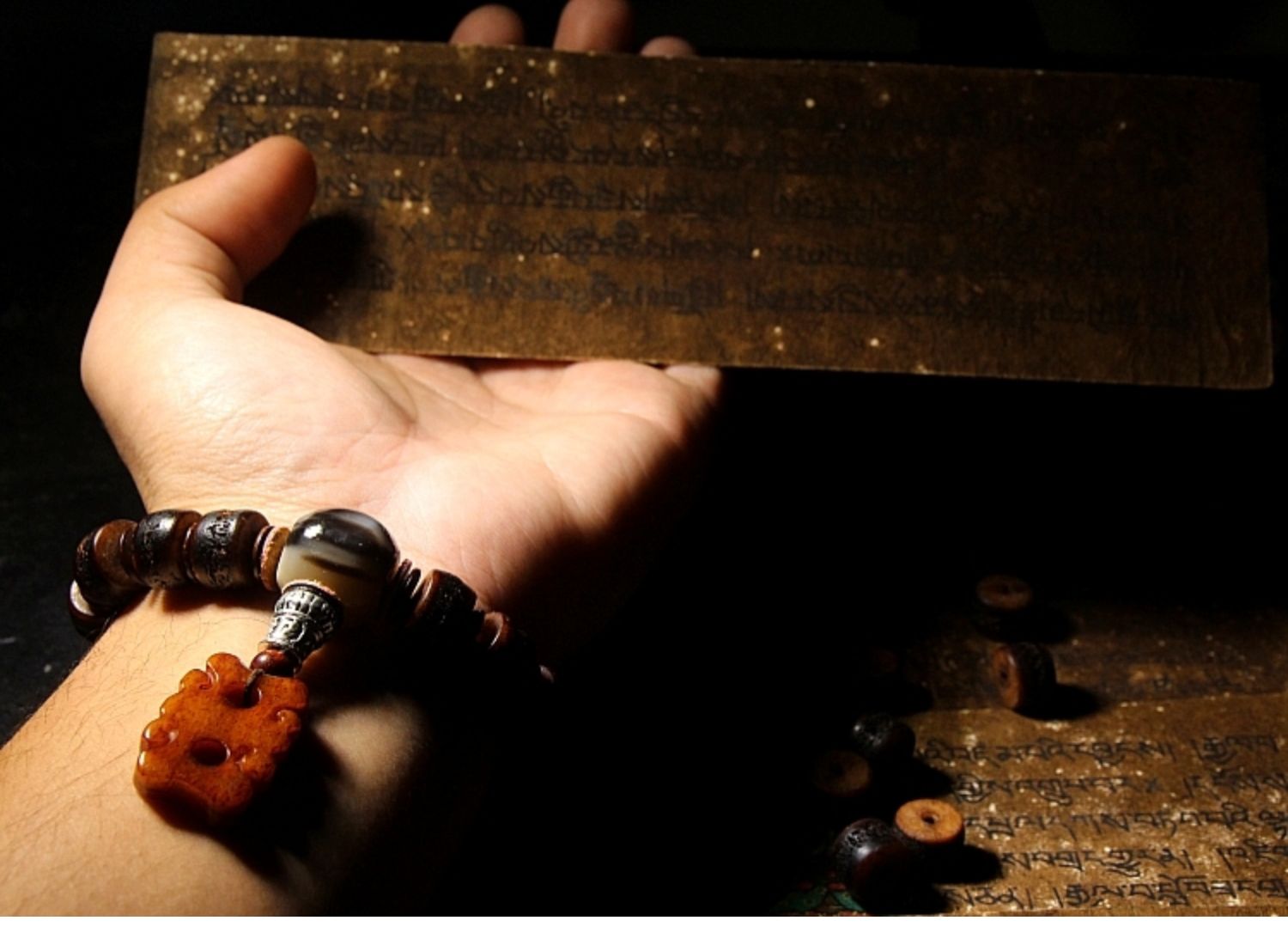 Gakala Skull Guardian Bracelet with Horn, Turquoise & Vajrayana Symbolism