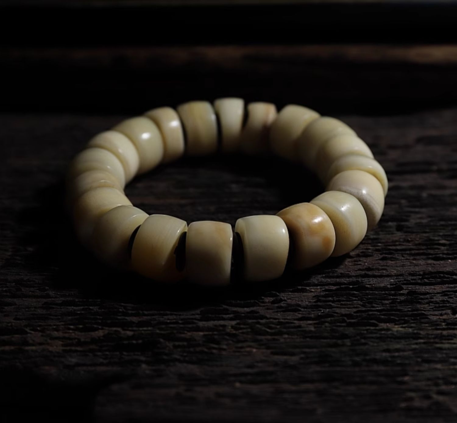 Yak Horn Bone Raw Patina108-bead Mala