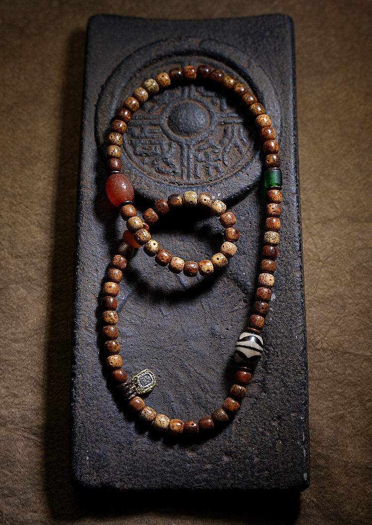 Bodhi Seed Star Moon Aged Beads Dzi Beads Multi-Wrap Bracelet