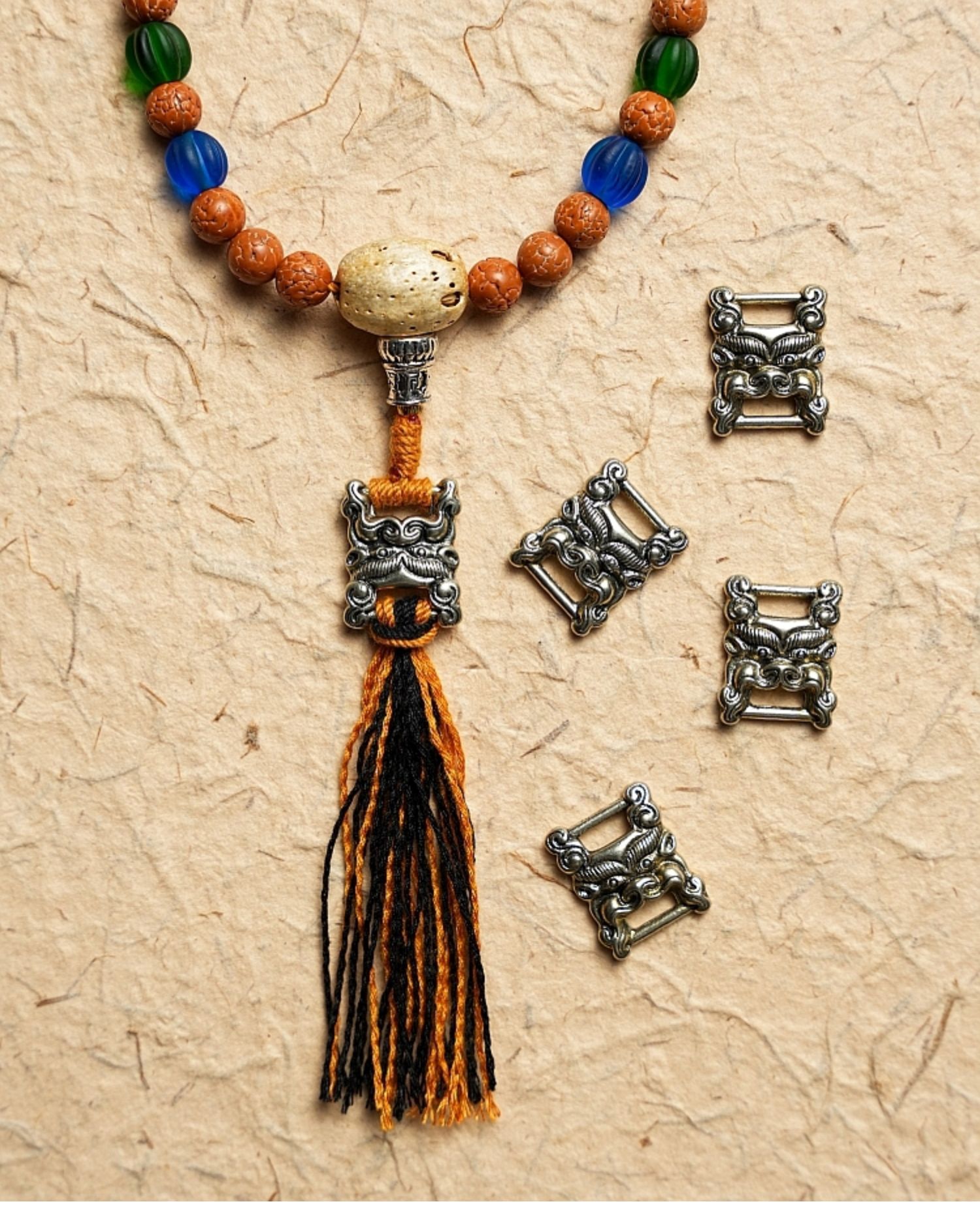 No-Tooth Vajra Bodhi Lotus Born Mala Beads Tibetan Handcrafted Necklace & Bracelet