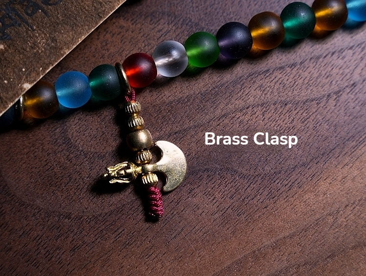 Handcrafted Tibetan-Style Traditional Liu Li 108 Bead Mala