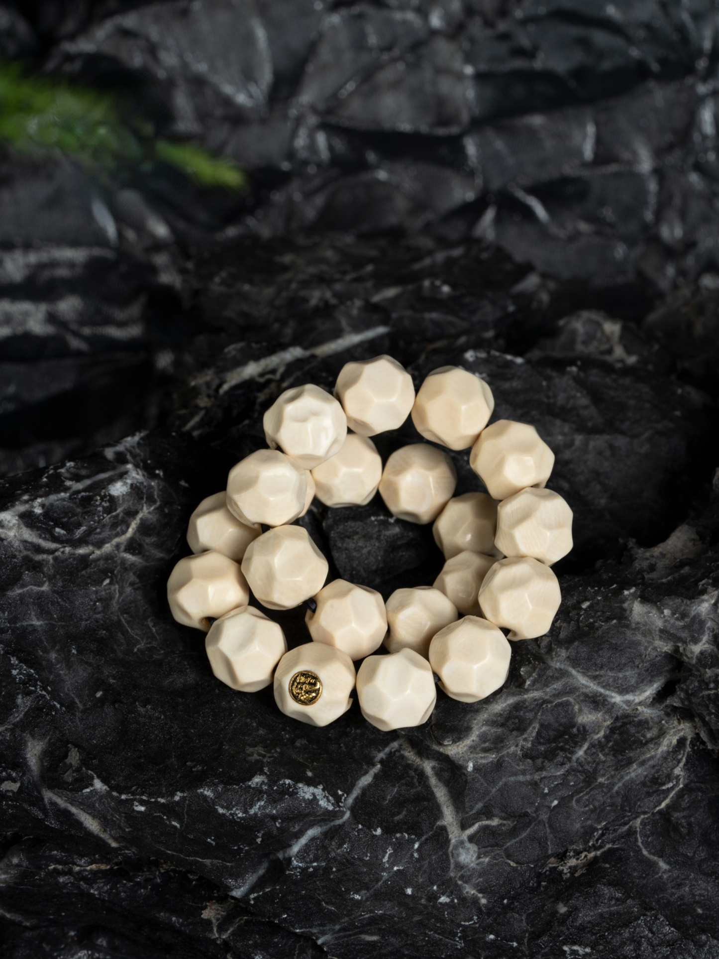 Timeless Purity Mammoth Ivory Bracelet – “Formless Presence” Edition (with 24K Gold Seal)