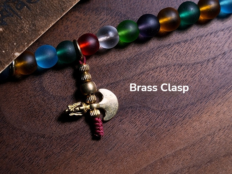 Handcrafted Tibetan-Style Traditional Liu Li 108 Bead Mala