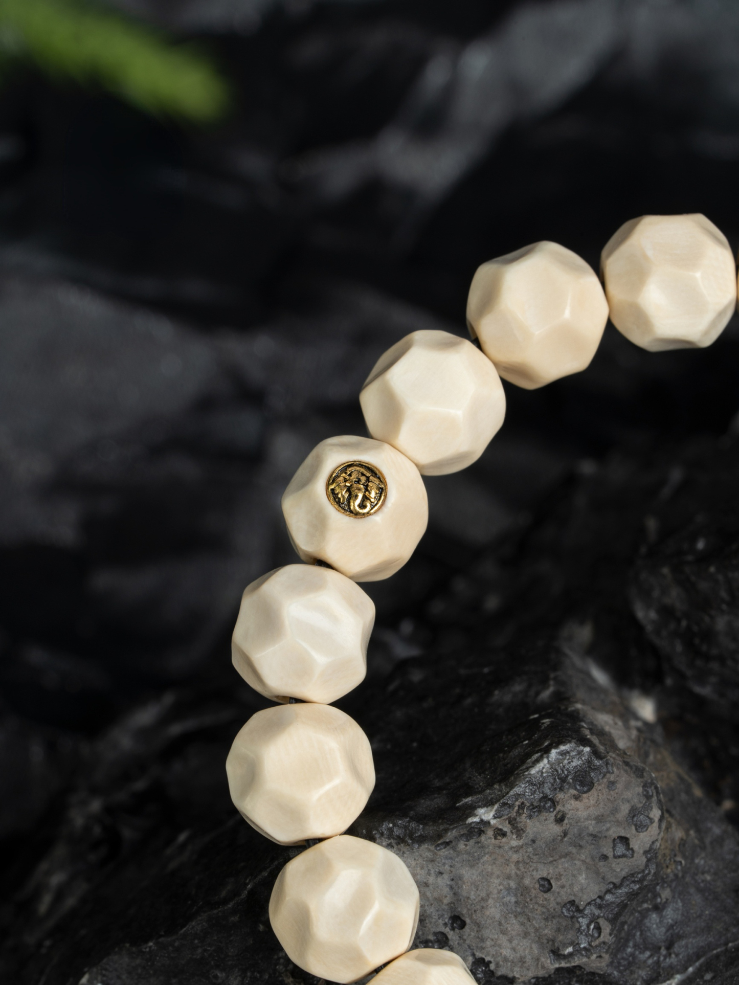 Timeless Purity Mammoth Ivory Bracelet – “Formless Presence” Edition (with 24K Gold Seal)