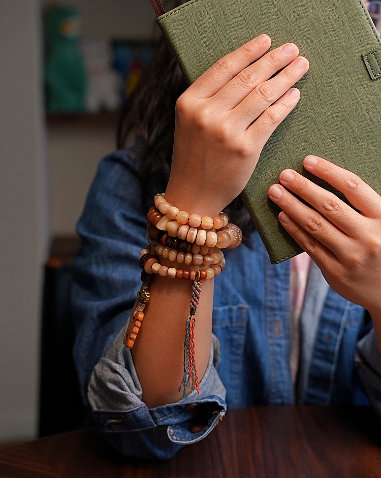 Tibetan 108 Yak & Camel Bone Mala Necklace
