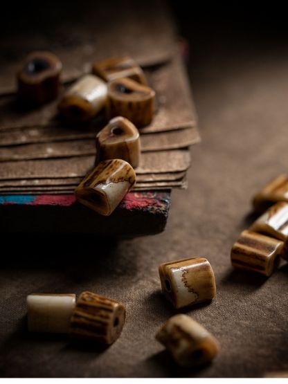 Primal Essence – Tibetan Stag Antler & Aged Yak Bone Bracelet